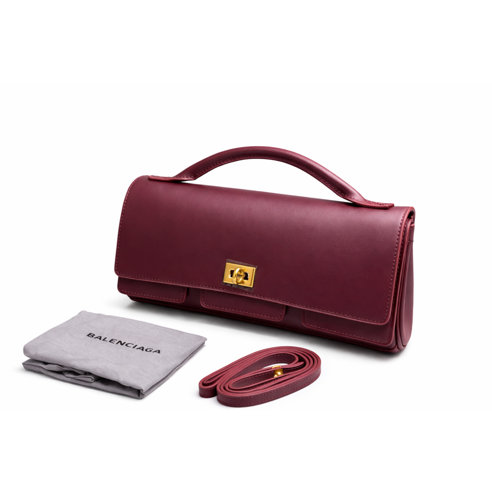 WOMEN'S BEL AIR CLUTCH BAG SMALL IN BURGUNDY