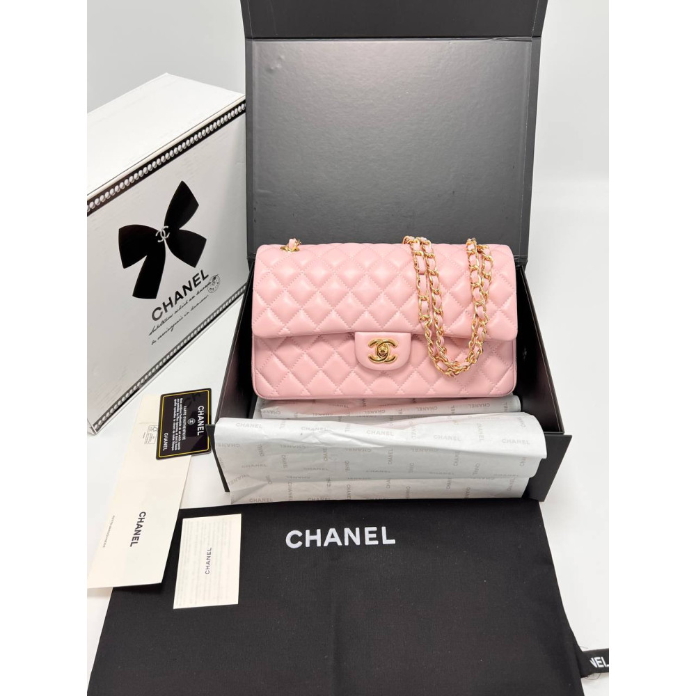 CLASSIC 11.12 HANDBAG Lambskin & Gold-Tone Metal Light Pink