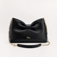 Small Dior Bow Bag Black Lambskin