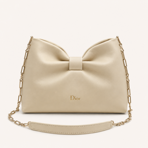 Small Dior Bow Bag Latte Lambskin