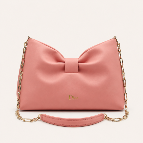 Small Dior Bow Bag Pink Lambskin