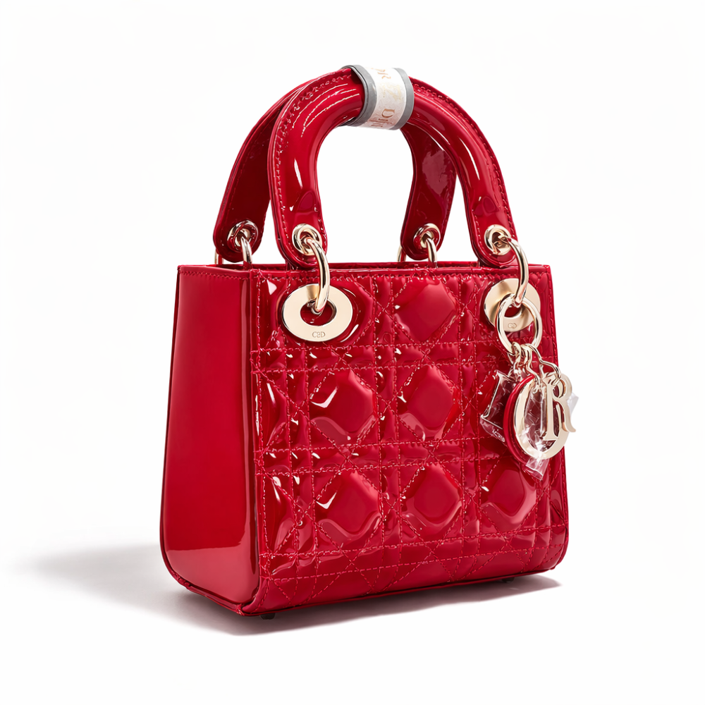 Mini Lady Dior Bag Cherry Red