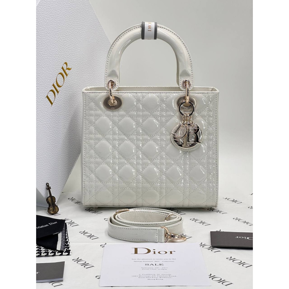 Medium Lady Dior Bag Latte