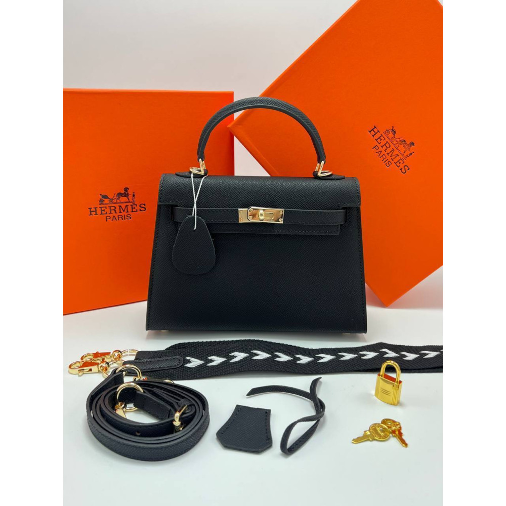 Hermès Kelly II Sellier 22 Bag Epsom Calfskin Noir
