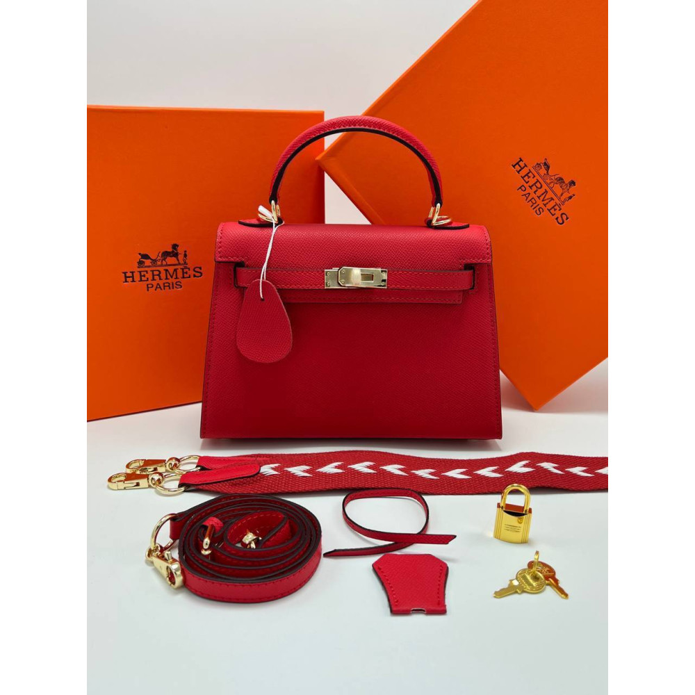 Hermès Kelly II Sellier 22 Bag Epsom Calfskin Rouge De Cœur