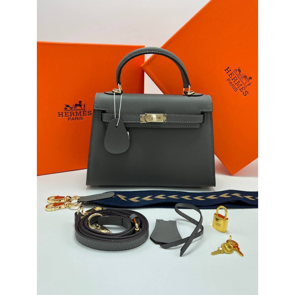 Hermès Kelly II Sellier 22 Bag Epsom Calfskin Gris Meyer