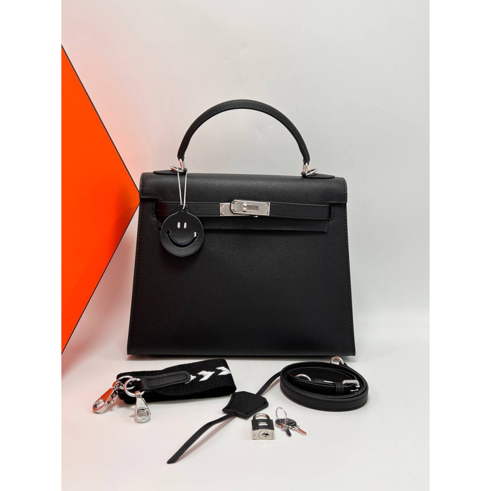 Hermès Kelly II Sellier 28 Bag Epsom Calfskin Noir Hermès Kelly II Sellier 28 Bag Epsom Calfskin Noir