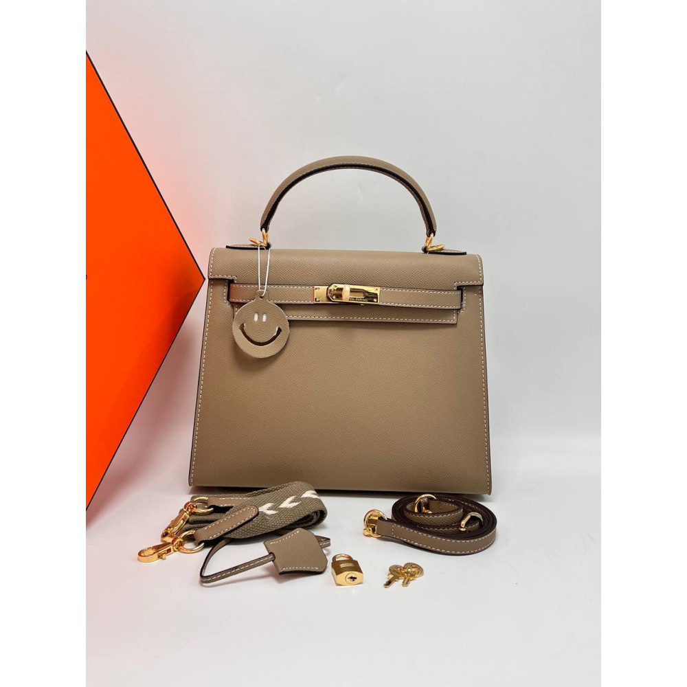 Hermès Kelly II Sellier 28 Bag Epsom Calfskin Étoupe Hermès Kelly II Sellier 28 Bag Epsom Calfskin Étoupe