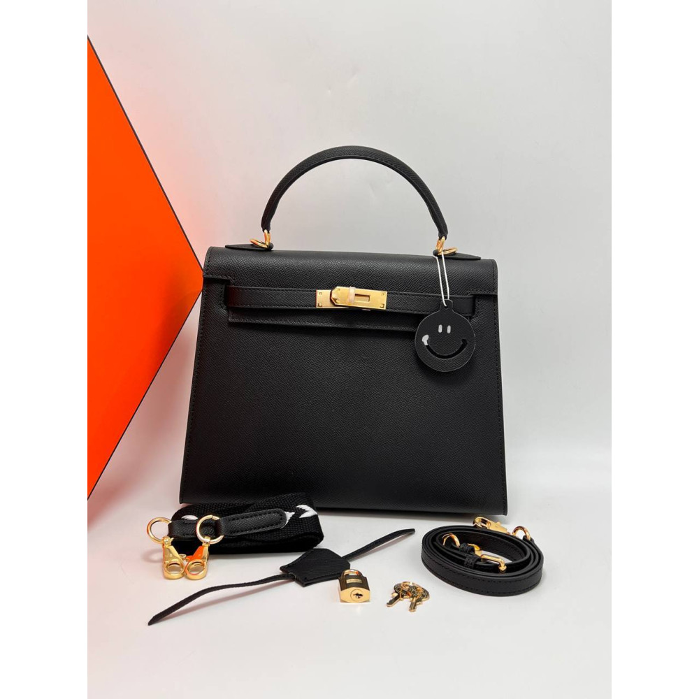 Hermès Kelly II Sellier 28 Bag Epsom Calfskin Noir Hermès Kelly II Sellier 28 Bag Epsom Calfskin Noir