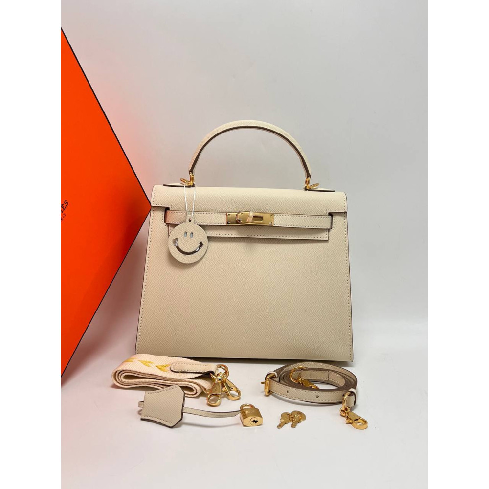 Hermès Kelly II Sellier 28 Bag Epsom Calfskin Beige