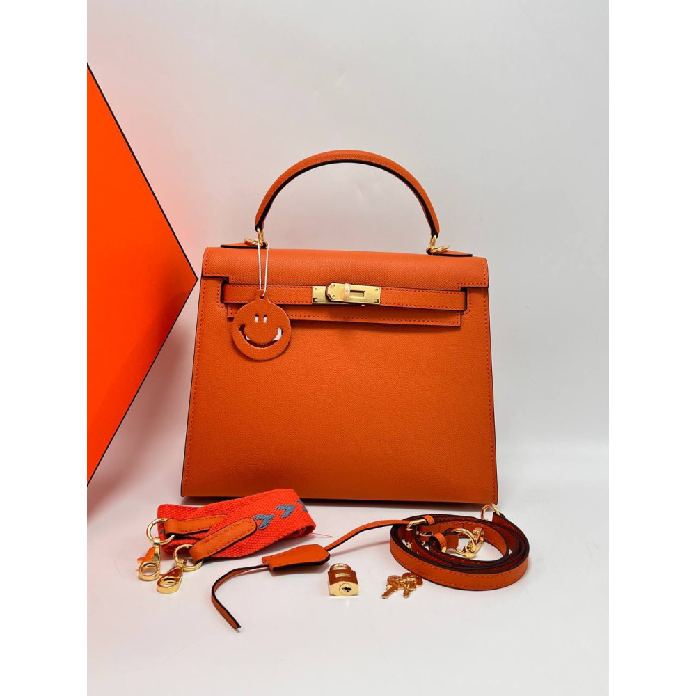 Hermès Kelly II Sellier 28 Bag Epsom Calfskin Orange Hermès Kelly II Sellier 28 Bag Epsom Calfskin Orange
