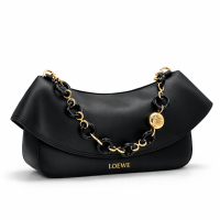 Medium Ola Bag in Smooth Calfskin Black