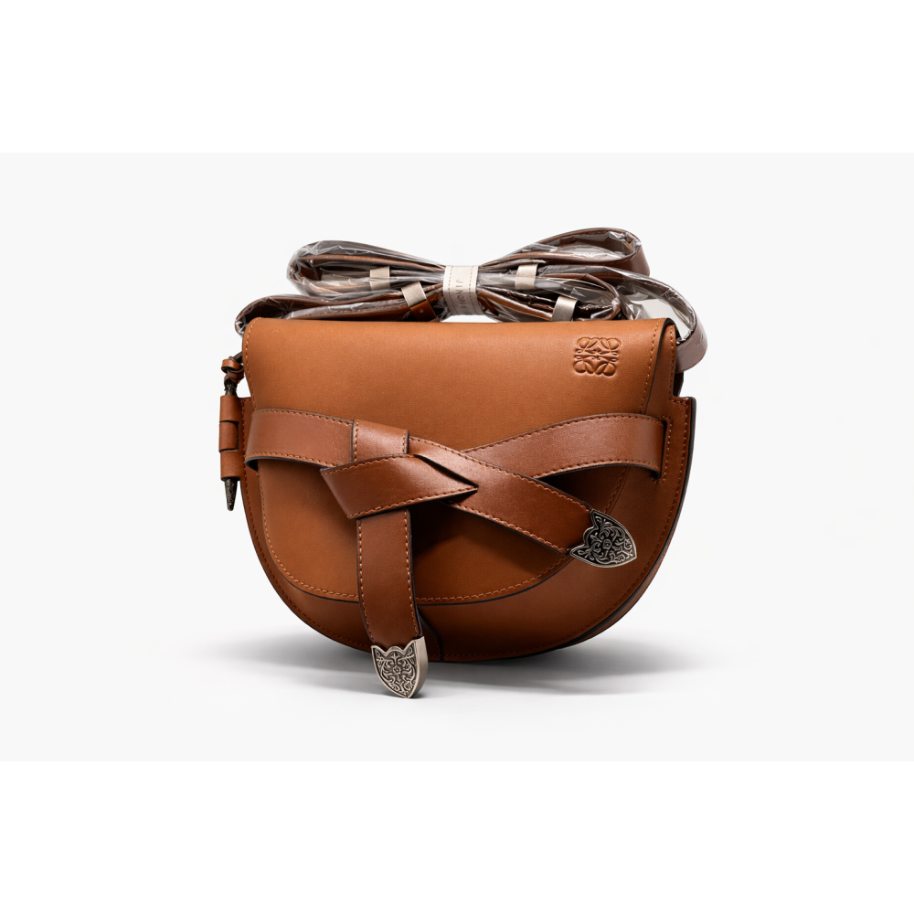 Gate Dual Medium Bag in Soft Grained Calfskin Pecan