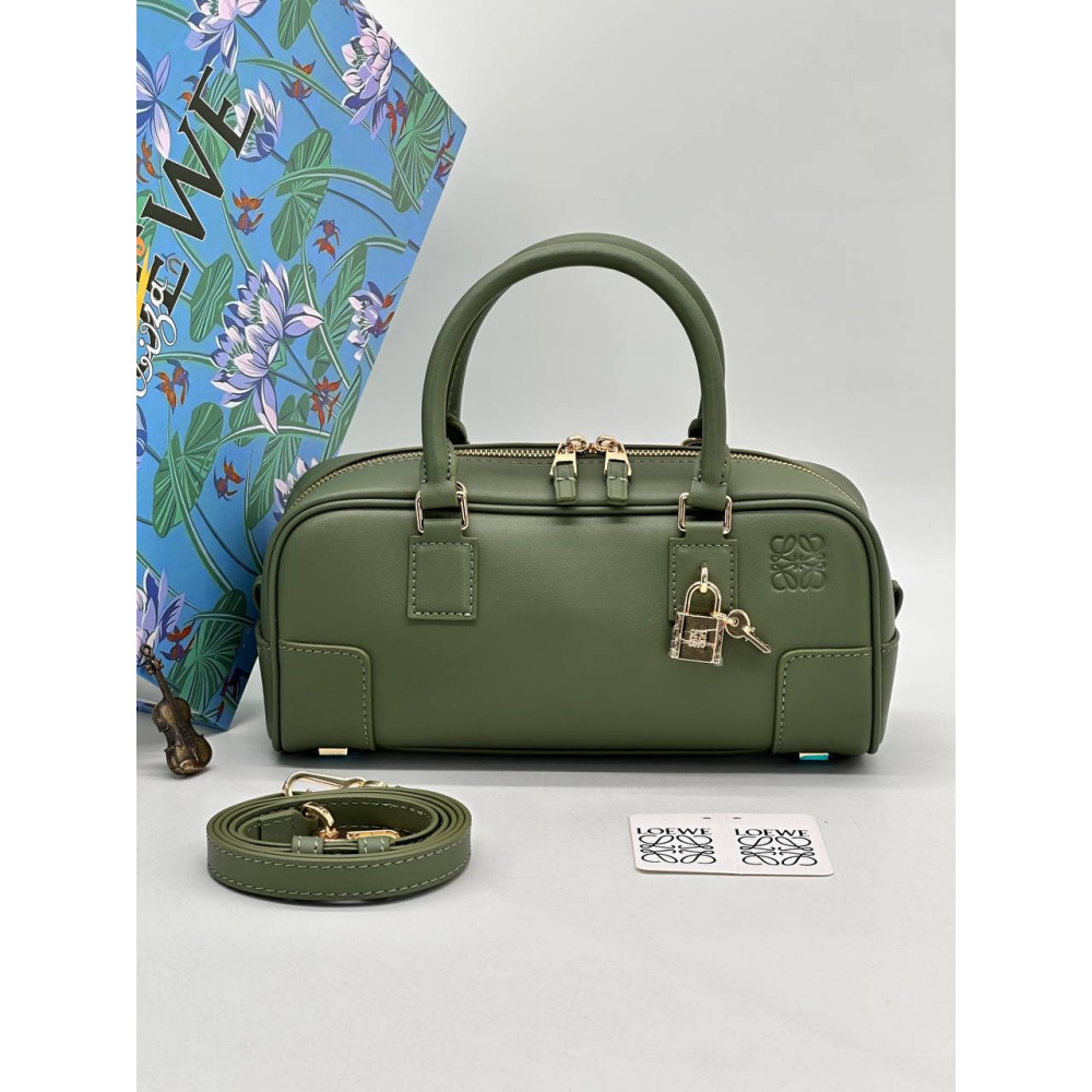 Amazona 23 Cropped Bag in Nappa Calfskin Avocado Green