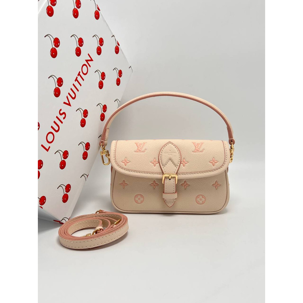 Nano Diane Embossed Grained Leather Bicolor Eden