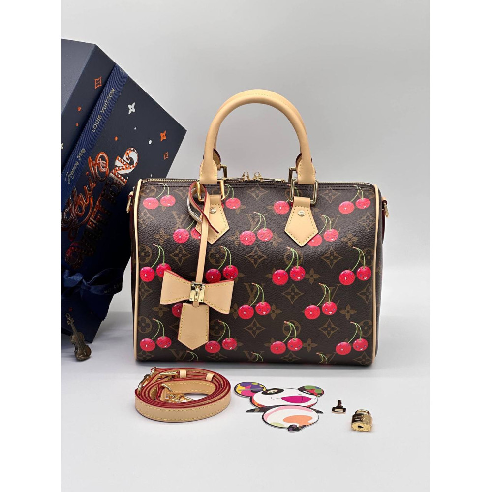 LV x TM Speedy Bandoulière 25 Canvas Monogram with Cherries