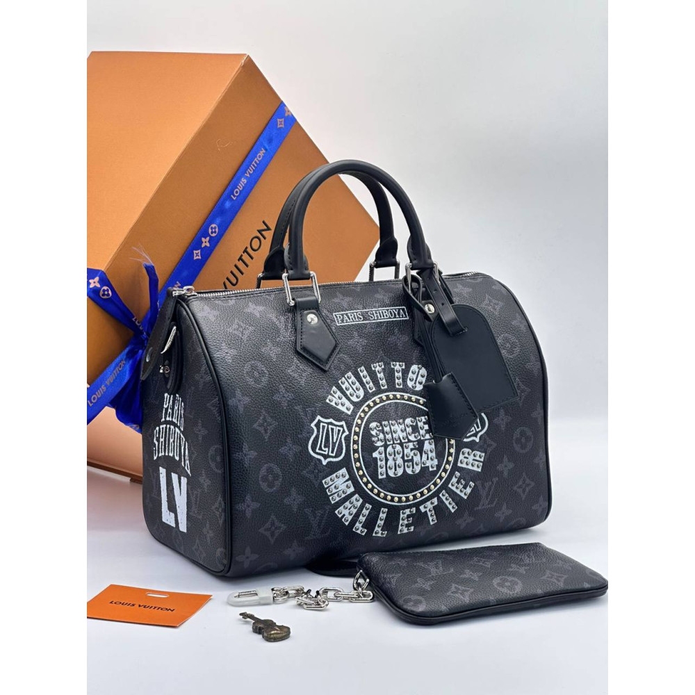 Speedy P9 Bandoulière 30 Jackets Leather Black