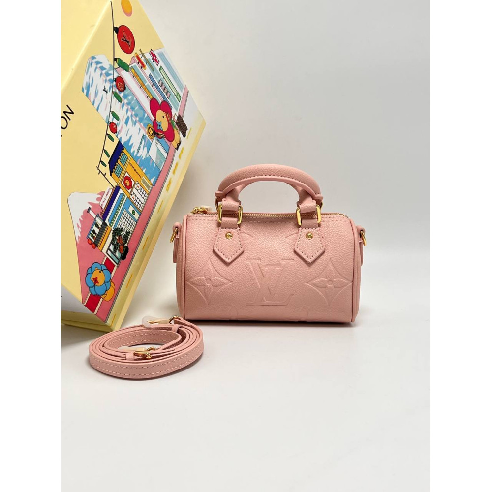 Nano Speedy Monogram Empreinte Leather Pink