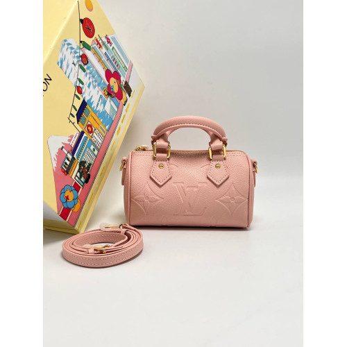 Nano Speedy Monogram Empreinte Leather Pink