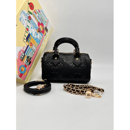 Nano Speedy Monogram Empreinte Leather Black