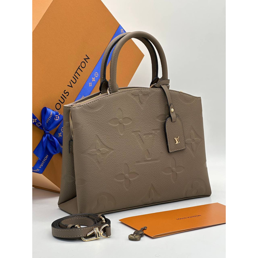 Petit Palais Embossed Grained Leather Tourterelle
