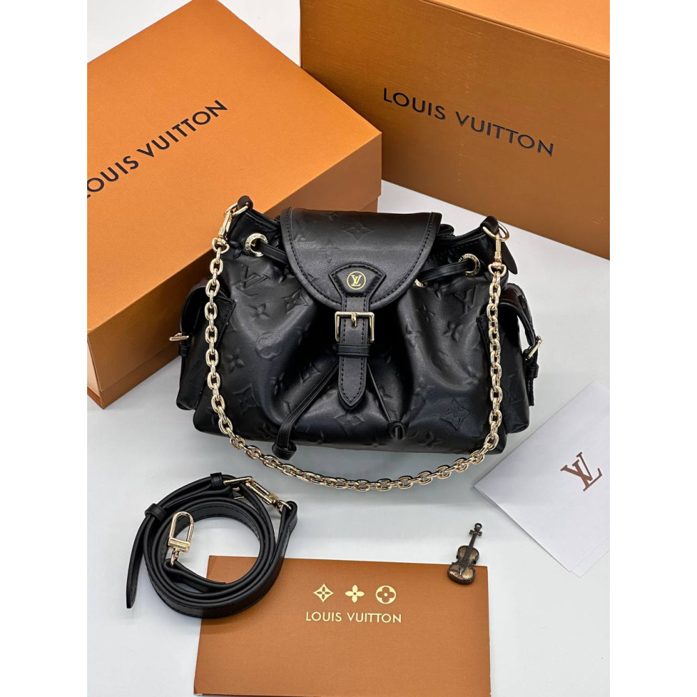 Odyssée Supple Monogram Empreinte Leather Black