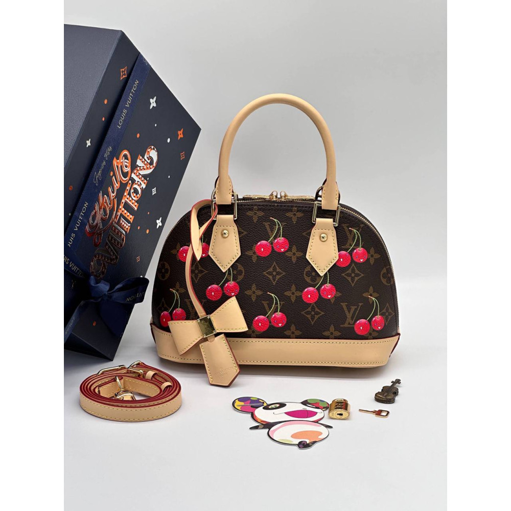 LV x TM Alma BB Monogram Cherry Coated Canvas LV x TM Alma BB Monogram Cherry Coated Canvas