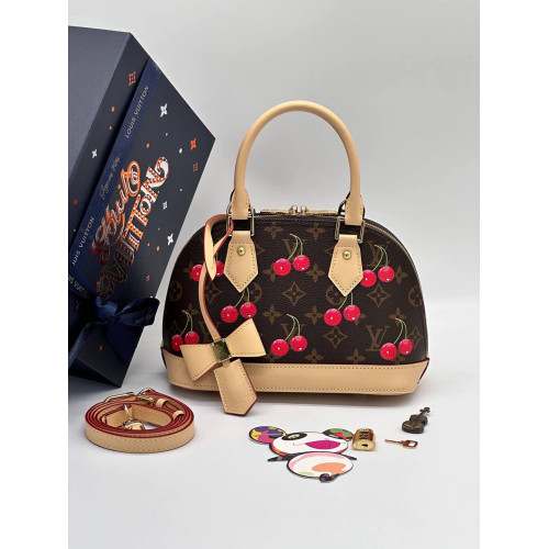 LV x TM Alma BB Monogram Cherry Coated Canvas