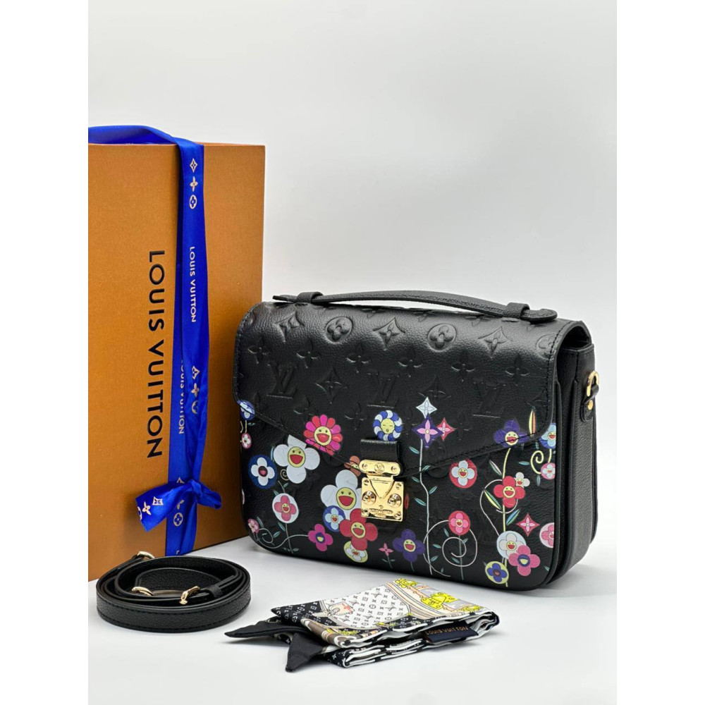 LV x TM Pochette Métis Monogram Empreinte Leather Black